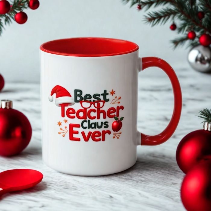 Best Christmas Teacher Mug