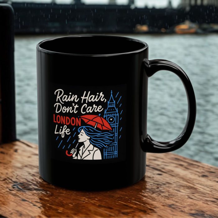 Rain Hair Don’t Care London Mug