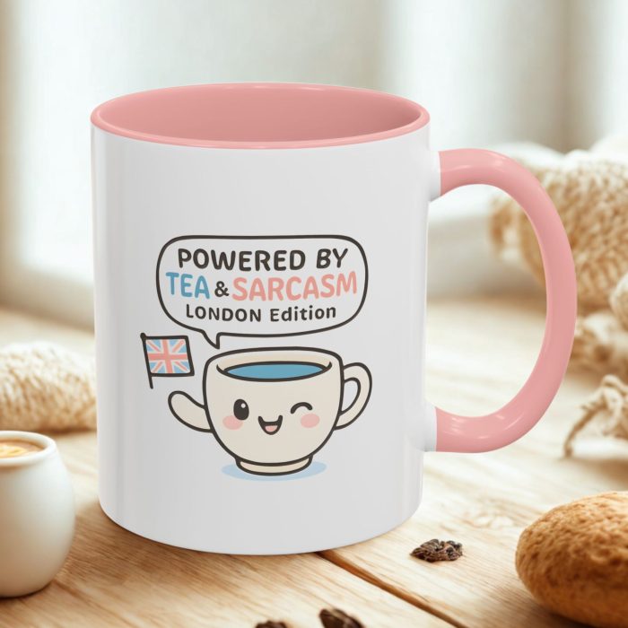 Powered by Tea & Sarcasm – London Edition Mug