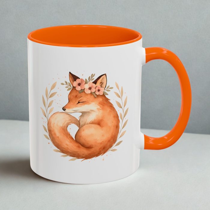 Cute Boho Fox Mug Gift – Floral Woodland Fox Design