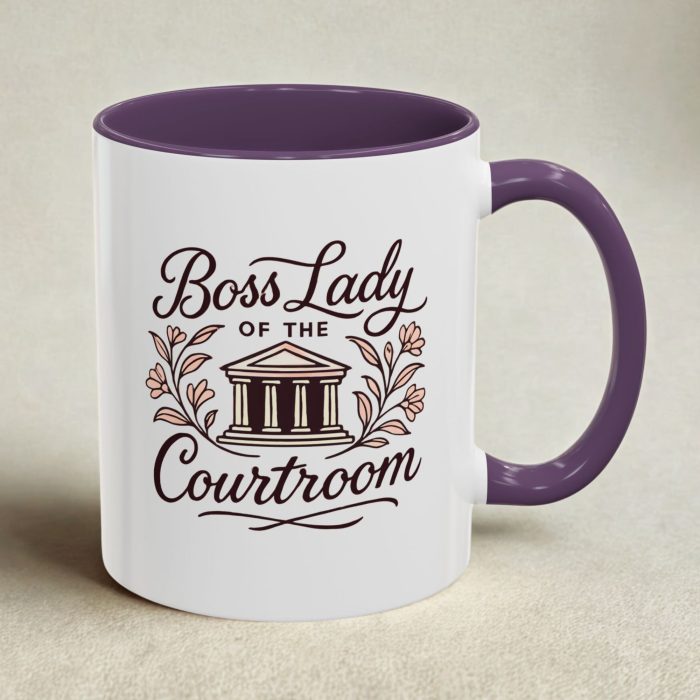 “Boss Lady of the Courtroom” – Lawyer Gift for Women Coffee Mug