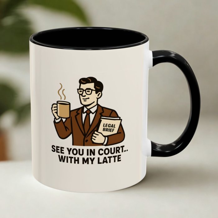 “See You in Court… With My Latte” – See You in Court Mug
