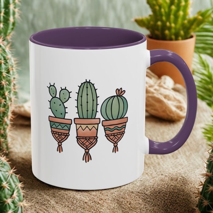 Hanging Cactus Design – Boho Cactus Mug
