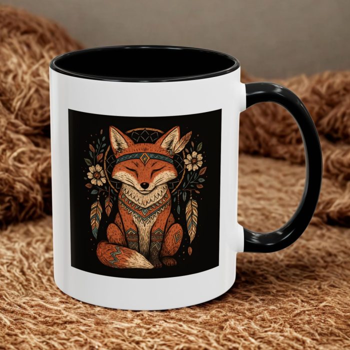 Boho Fox Mug – Tribal Woodland Coffee Cup
