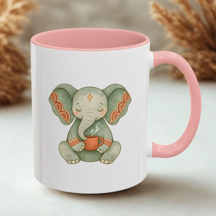 Cute Boho Elephant Mug – Relaxed Coffee Design