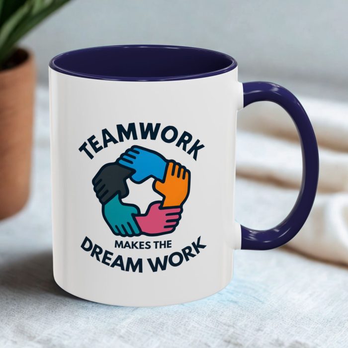 Teamwork Inspirational Mug – Makes the Dream Work Coffee Cup