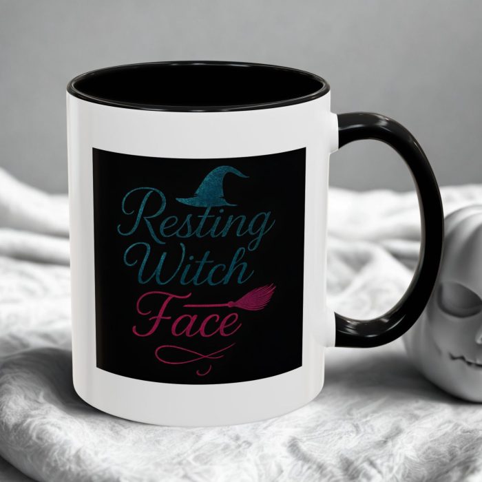 Resting Witch Face Mug – Funny Halloween Witch Coffee Cup