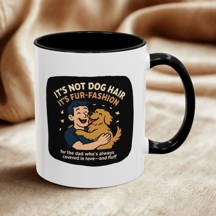Dog Dad Fur Fashion Mug UK | Funny Dog Hair Gift for Dad | Mug | Mug Spot UK