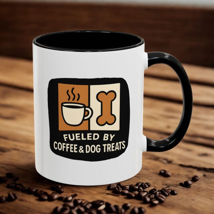 Fueled by Coffee & Dog Treats Dad Mug UK | Funny Dog Lover Mug | Mug Spot UK