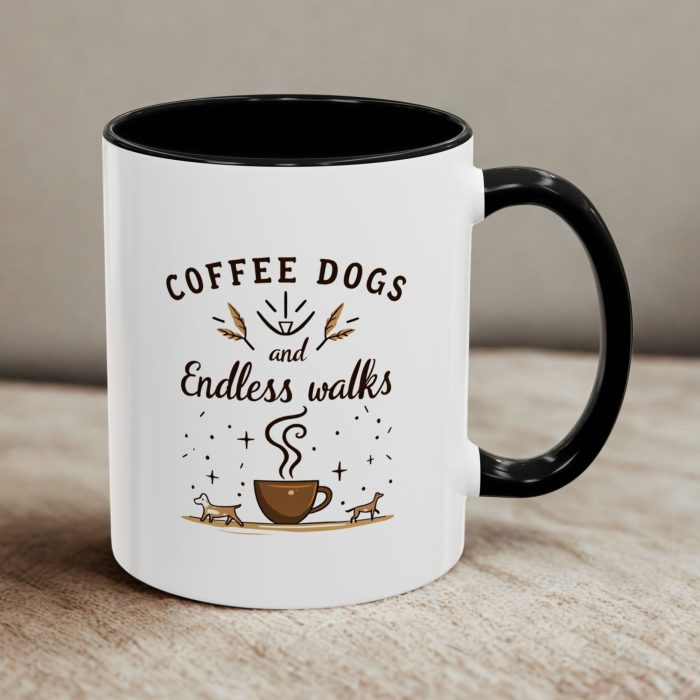 Coffee, Dogs, and Endless Walks – Perfect Mug for Dog Lovers (11oz)