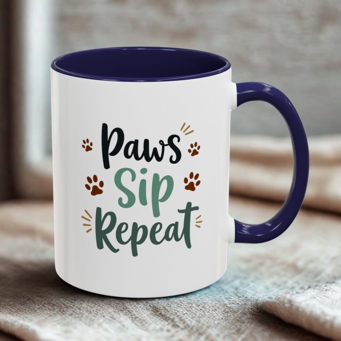 Paws, Sip, Repeat – Cute Dog Lover Mug (11oz)