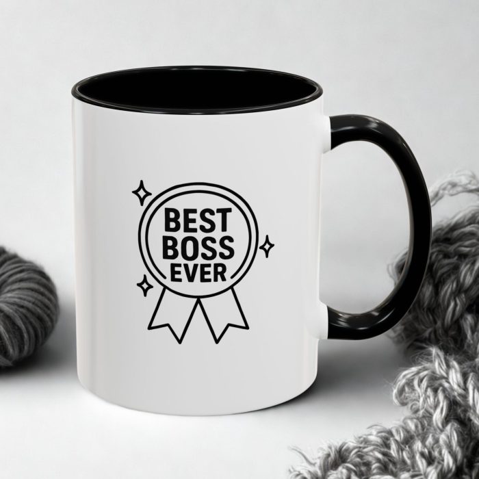 Best Boss Ever – Minimalist Ribbon Award Mug