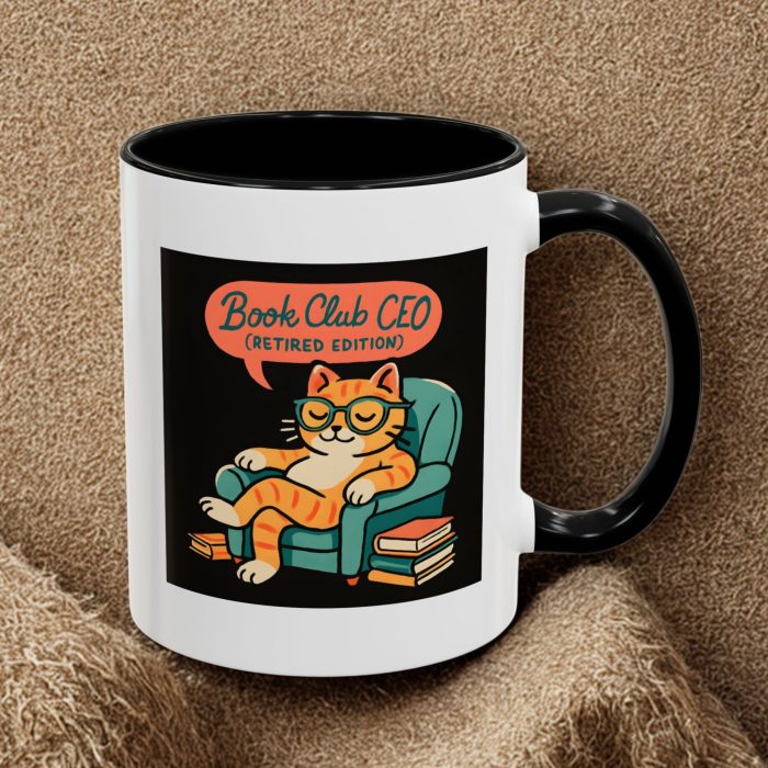 Book Lover Retirement Mug – Book Club CEO Funny Retired Edition