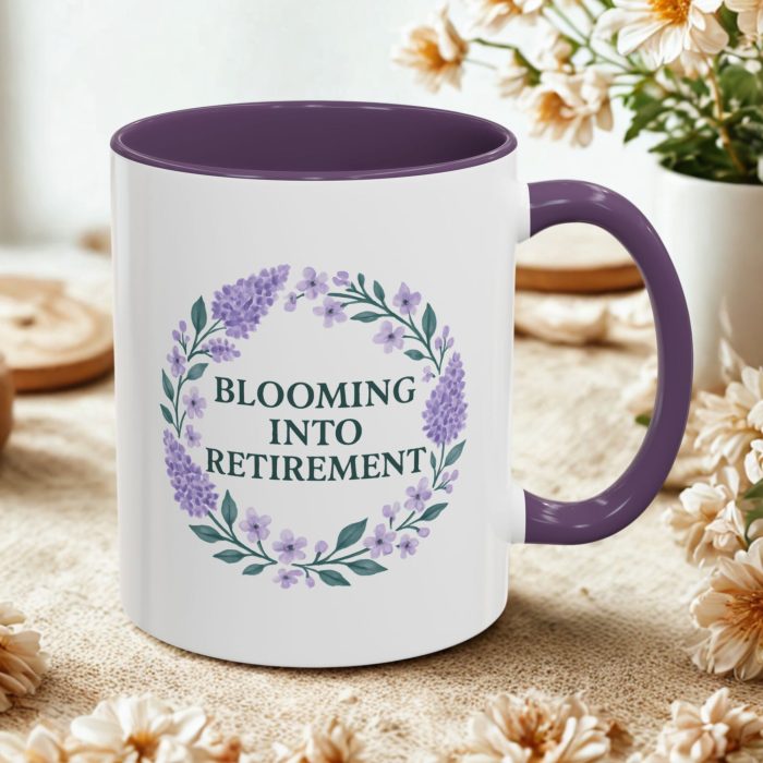 Floral Retirement Mug UK – Blooming Into Retirement Gift for Women