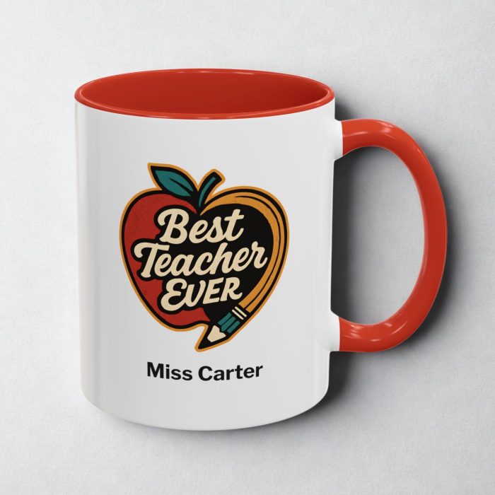 Teacher Name Mug – Best Teacher Ever Personalised Gift