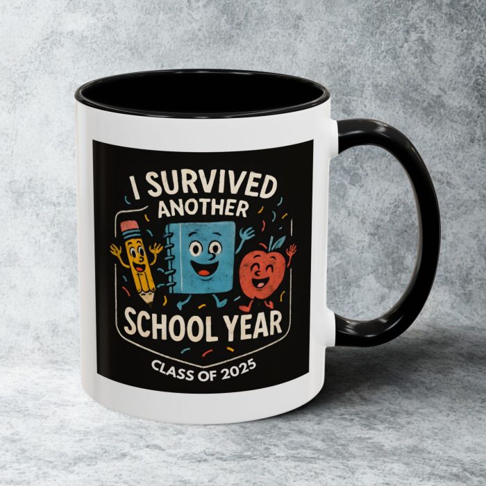 Custom Teacher Gift Mug – I Survived Another School Year
