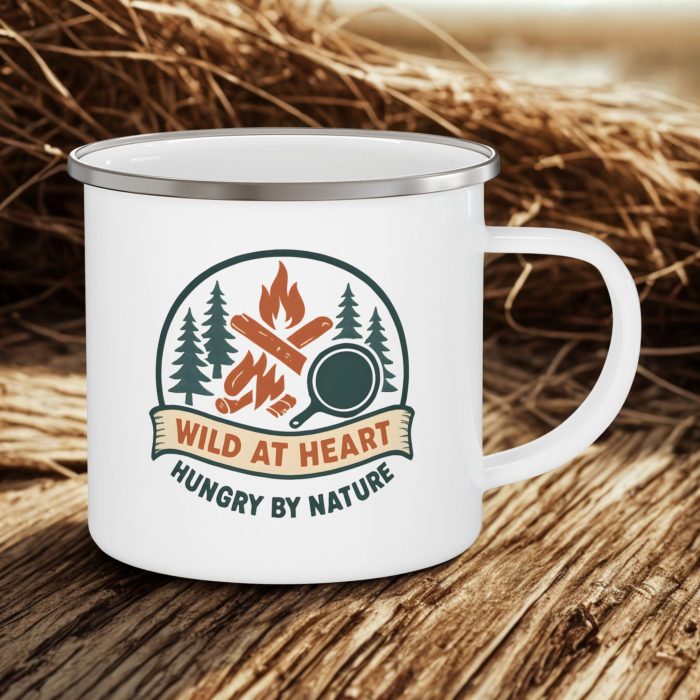 Wild at Heart Camping Mug 12oz – Enamel Camp Coffee Mug