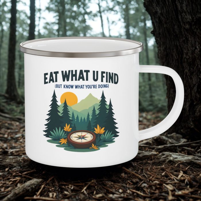 Foraging Camping Mug 12oz – Enamel Outdoor Coffee Mug