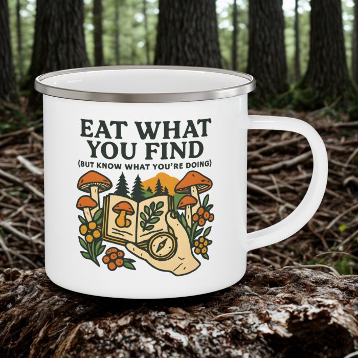 Wild Food Camping Mug 12oz – Foraging Enamel Mug