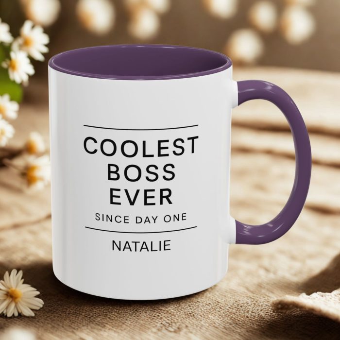 Personalised Coolest Boss Ever Mug with Name – Since Day One
