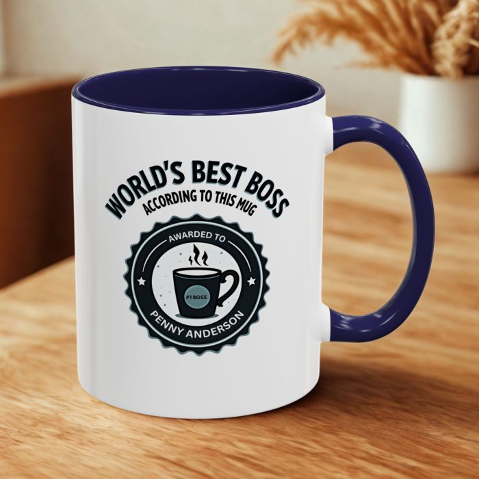 Best Boss Mug | Retro Seal Design with Custom Name Option | Mug Spot UK