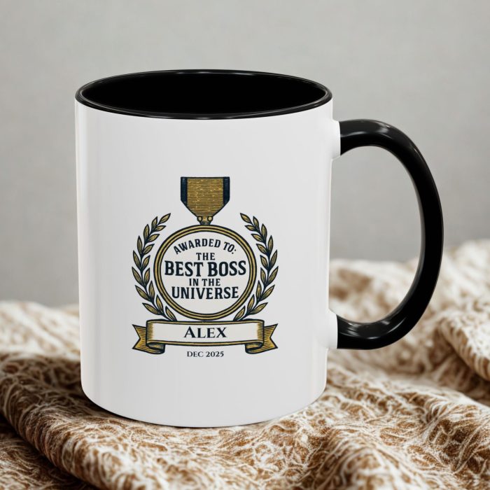 Personalised Boss Mug UK – “Best Boss in the Universe” Award