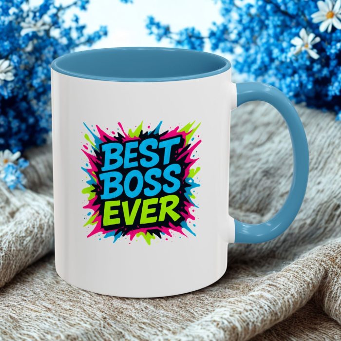 Best Boss Ever – Coolest Boss Mug UK (Neon Splash Edition)