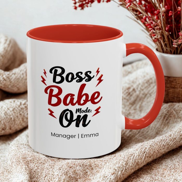 Boss Babe Mug – Personalised “Boss Babe Mode: ON” Design