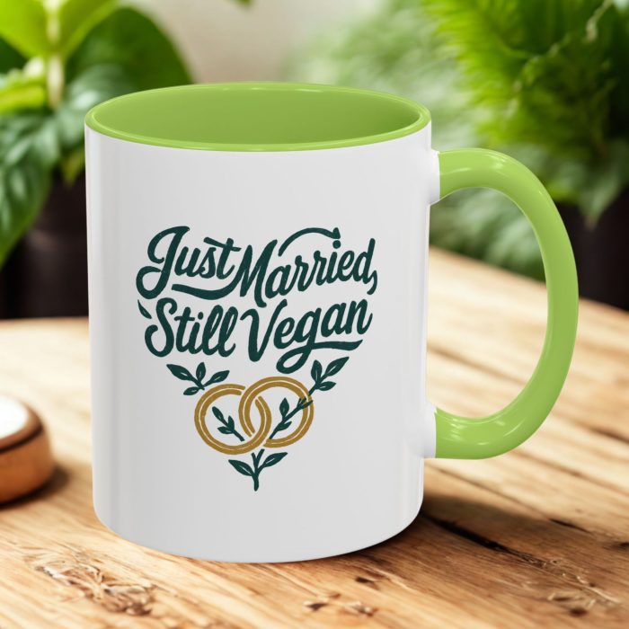 Vegan Wedding Mug – Just Married Still Vegan Coffee Mug