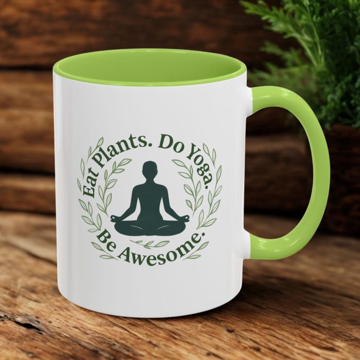 Eat Plants Do Yoga Mug – Vegan Yoga & Mindfulness Coffee Mug
