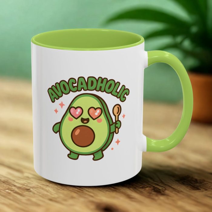 Avocado Lover Mug – Cute “Avocaholic” Vegan Coffee Mug