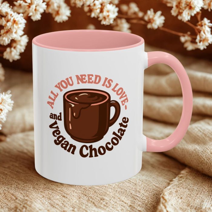 All You Need Is Love and Vegan Chocolate Mug – Vegan Hot Chocolate Mug