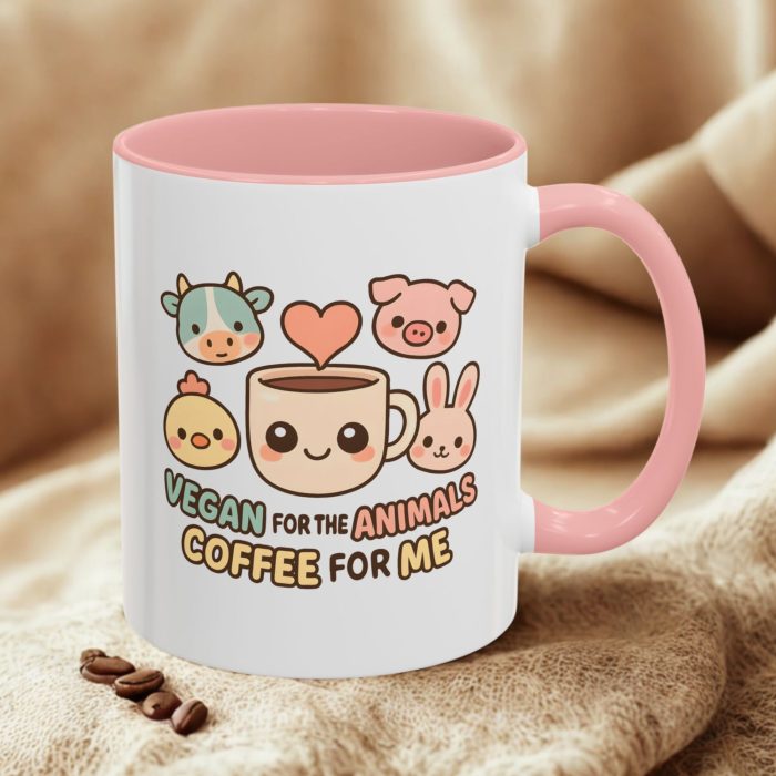 Vegan for Animals Coffee Mug – Cute Animal Vegan Design