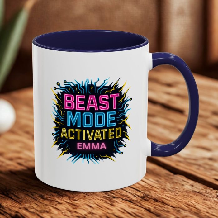Beast Mode Activated Mug – Custom Name Gym Gift