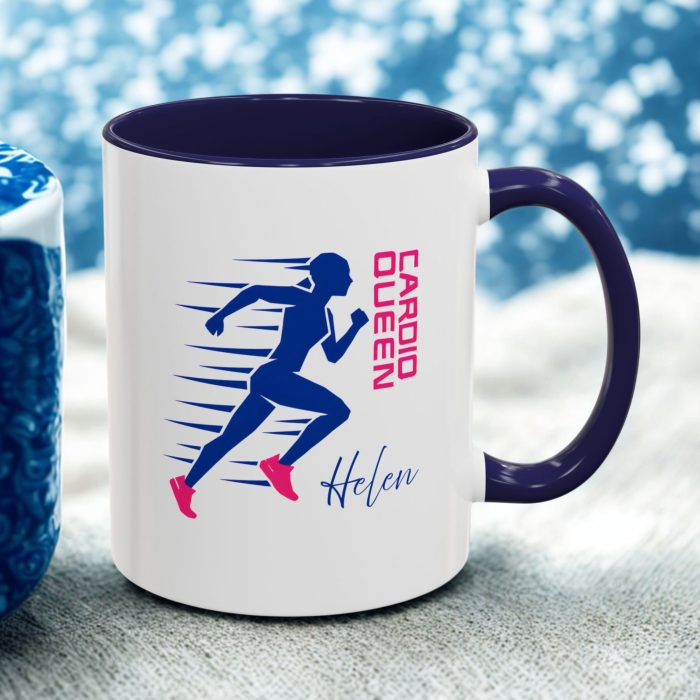 Custom Cardio Queen Mug – Personalised Runner Gift