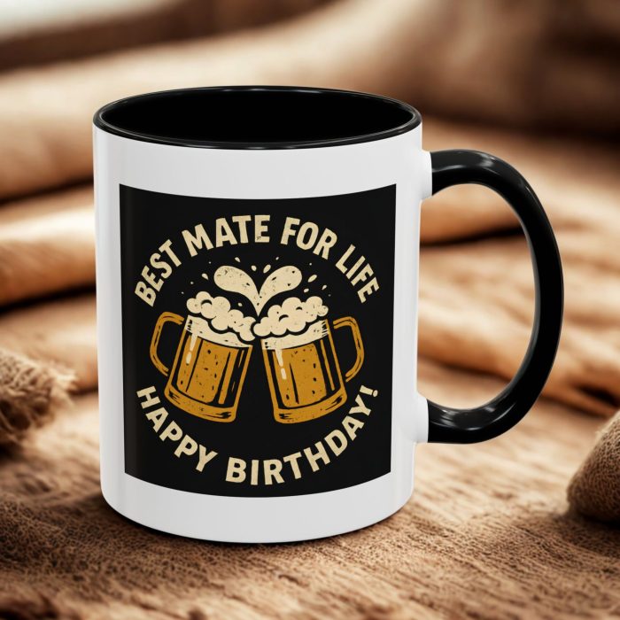 Funny Birthday Mate Mug – Best Mate for Life Friendship Design