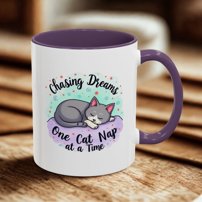 Sleepy Cat Mugs UK | “Chasing Dreams One Cat Nap at a Time” Cute Cat Design | Mug Spot UK