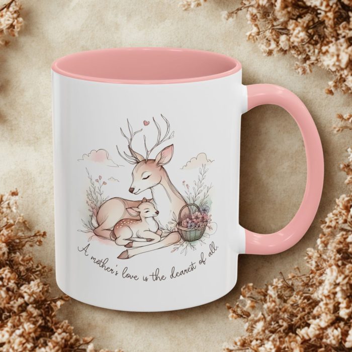 Mother and Baby Deer Mug - "A Mother's Love is the Dearest of All" (11oz)