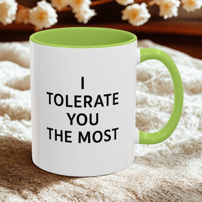 Funny Couple Mug – I Tolerate You Sarcastic Design