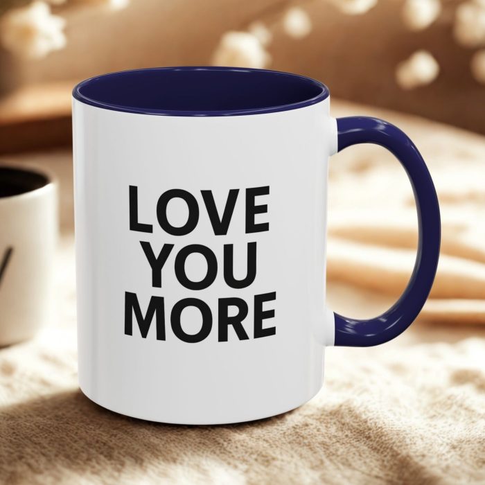 Romantic Couple Mug – Love You More Minimalist Text Design