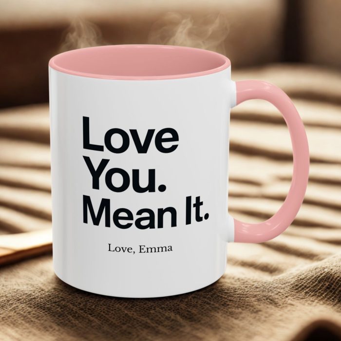 Personalised Couple Mug – Love You Mean It Romantic Custom Name Mug