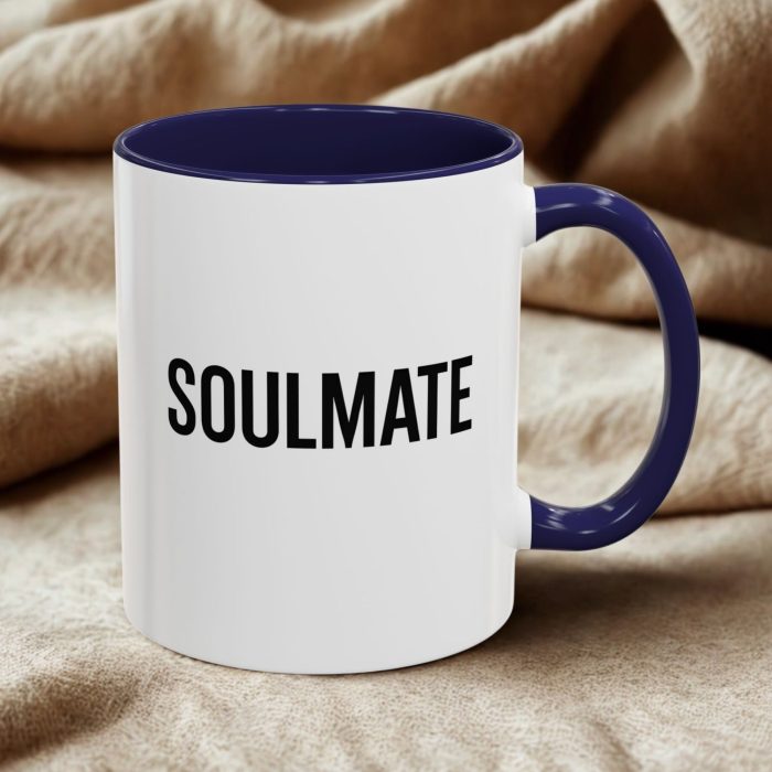Romantic Couple Mug – Soulmate Minimalist Text Design