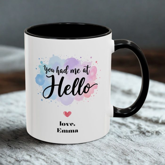 Valentine Personalised Mug | “You Had Me at Hello” with Custom Name | Mug Spot UK