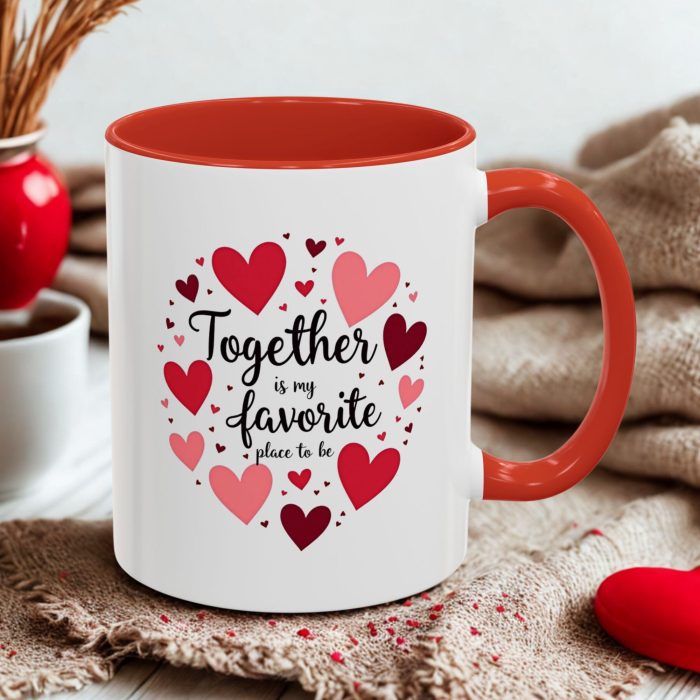 Valentine’s Mugs UK | “Together is My Favorite Place to Be” Heart Design | Mug Spot UK