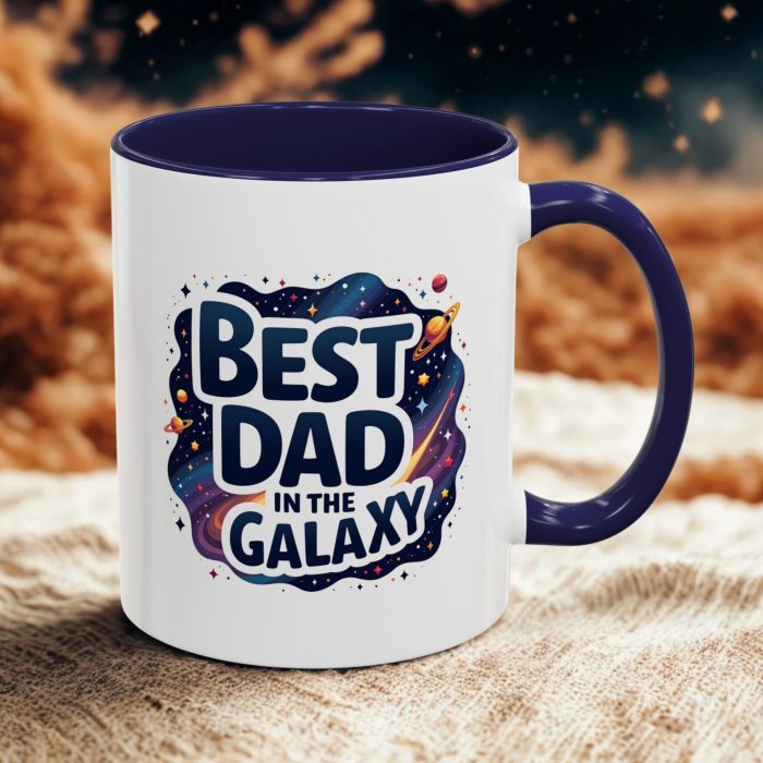 Best Dad in the Galaxy Mug | Outer Space Planets & Stars Design | Mug Spot UK