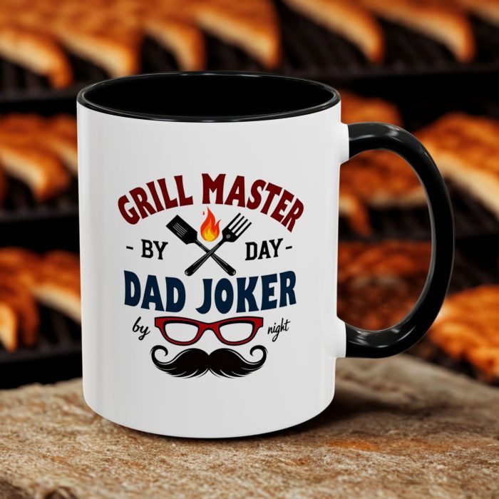 Grill Master Dad Mug UK | “Grill Master by Day, Dad Joker by Night” Design | Mug | Mug Spot UK