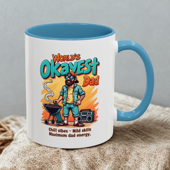 Okayest Chill Dad Mug UK | “World’s Okayest Dad” Grill & Chill Design | Mug | Mug Spot UK