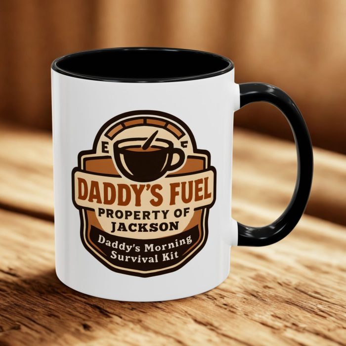Daddy’s Fuel Custom Coffee Mug – Personalised Dad Coffee Mug