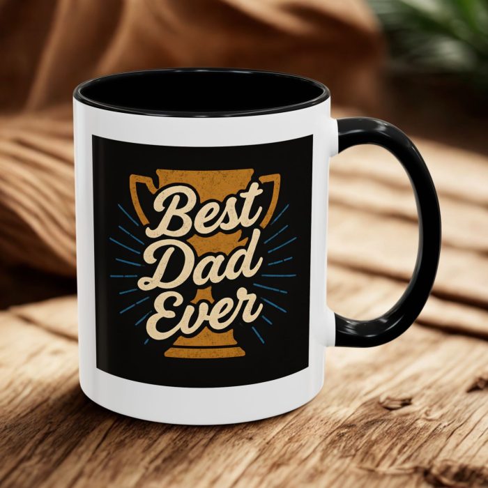 Best Dad Ever Modern Typography Mug – Father’s Day Gift
