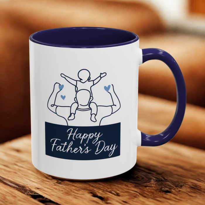 Happy Father’s Day Modern Mug – Minimal Dad Coffee Mug